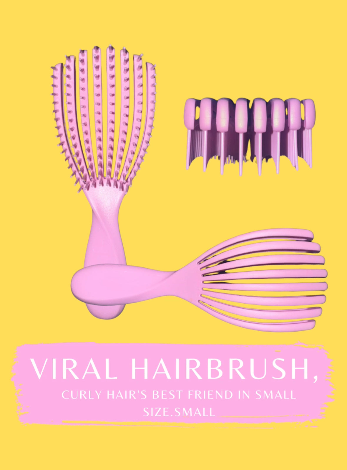 Cepillo para cabello rizado/Brush for curly hair (small+flexible)