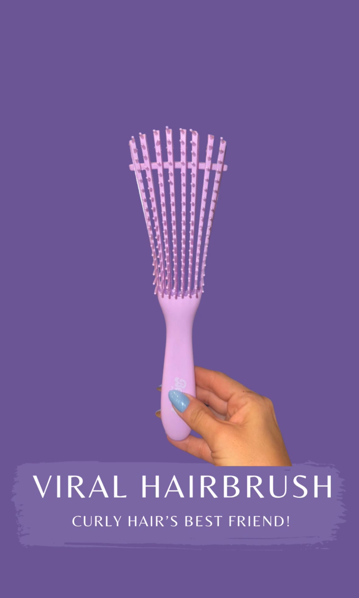 Cepillo para cabello rizado/Brush for curly hair rosa claro