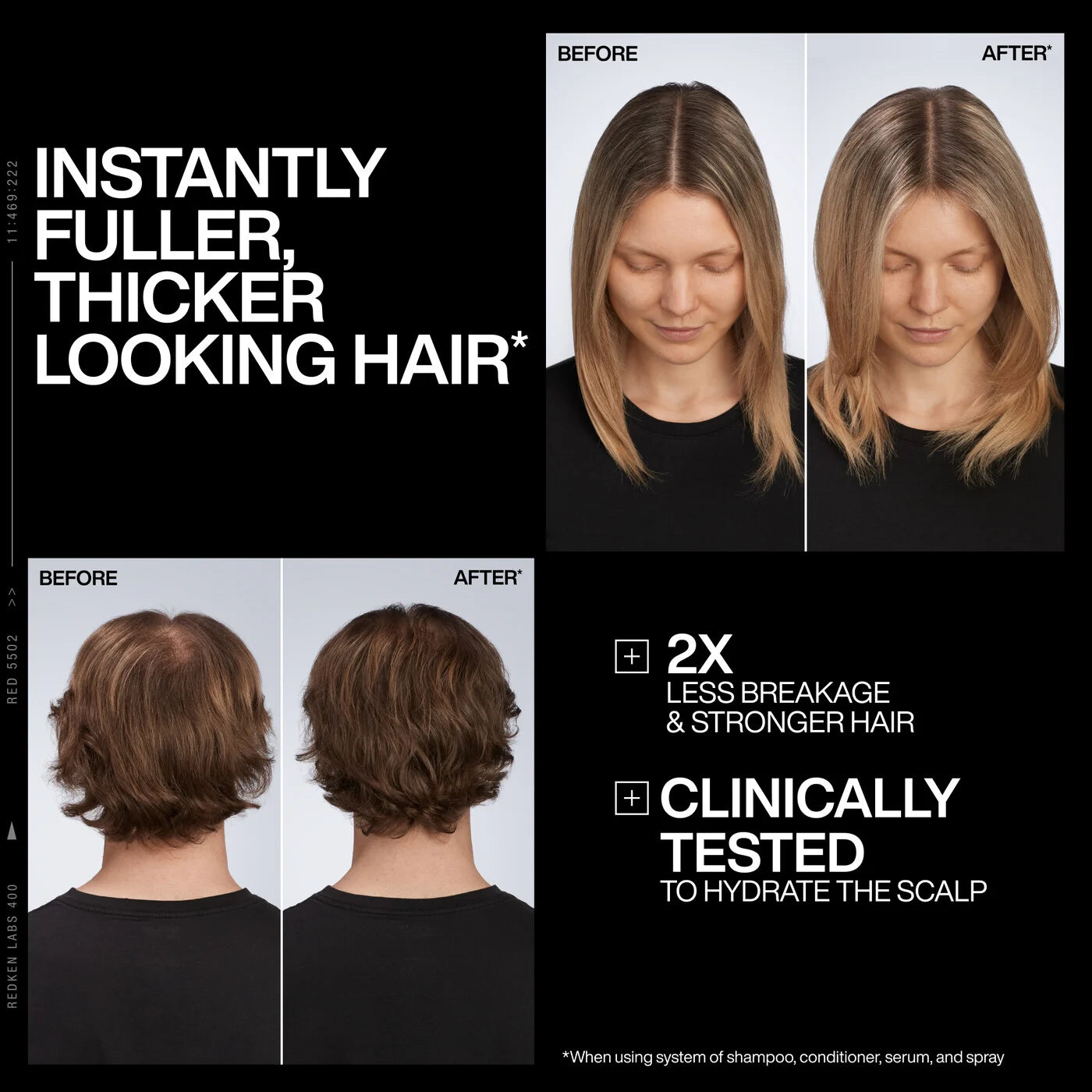 ACIDIC GROW FULL SYSTEM DENSIFYING SHAMPOOD      for thin, flat hair