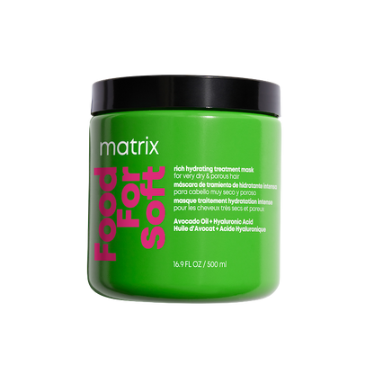 Mask Food For Soft Rich Hydrating Treatment Matrix
Mask that replenishes hydration in even the driest and most porous hair. Mascarilla