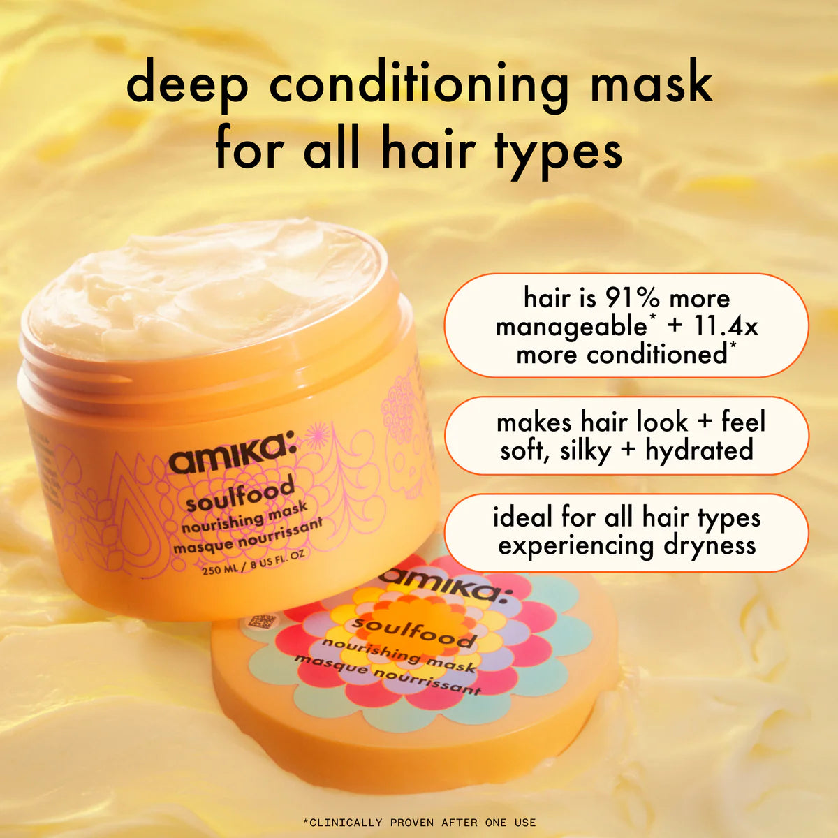 amika: soulfood
nourishing hair mask