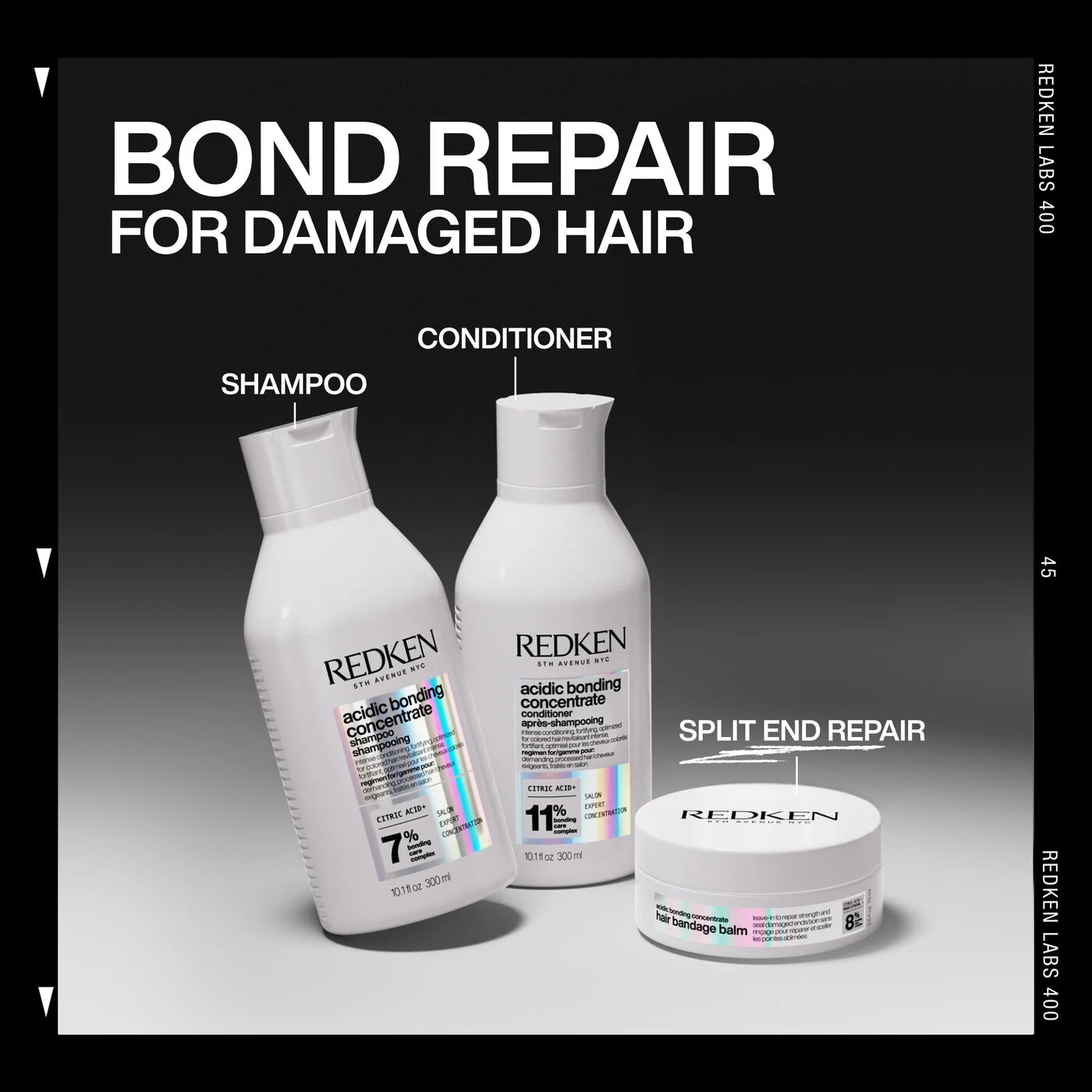ACIDIC BONDING CONCENTRATE HAIR BANDAGE BALM
Strength repair for damaged, dry split ends in 1 use Redken